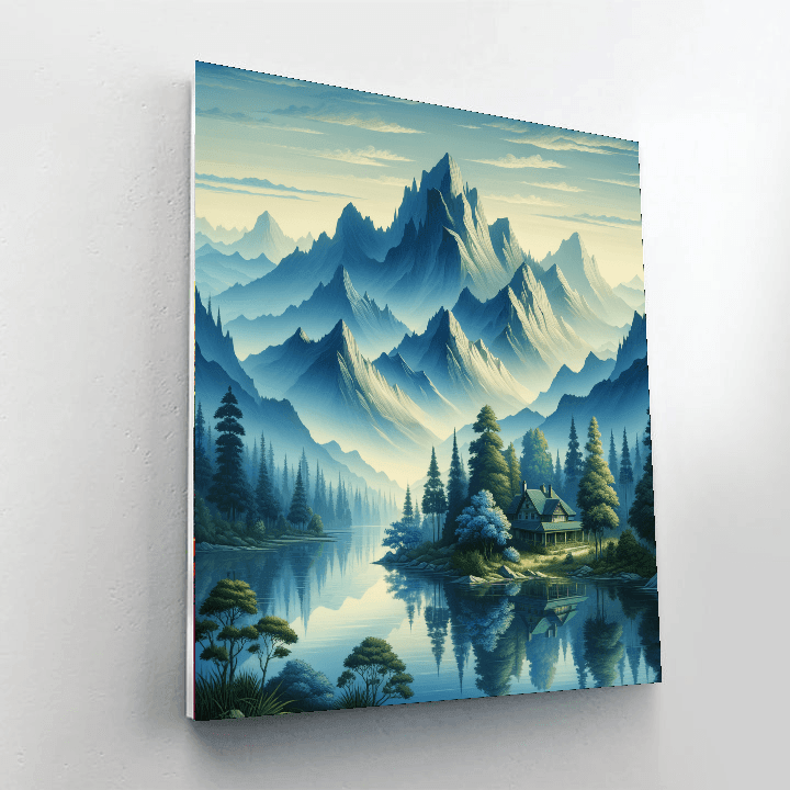 Dreamy Mountain Escape DIY Paint By Numbers