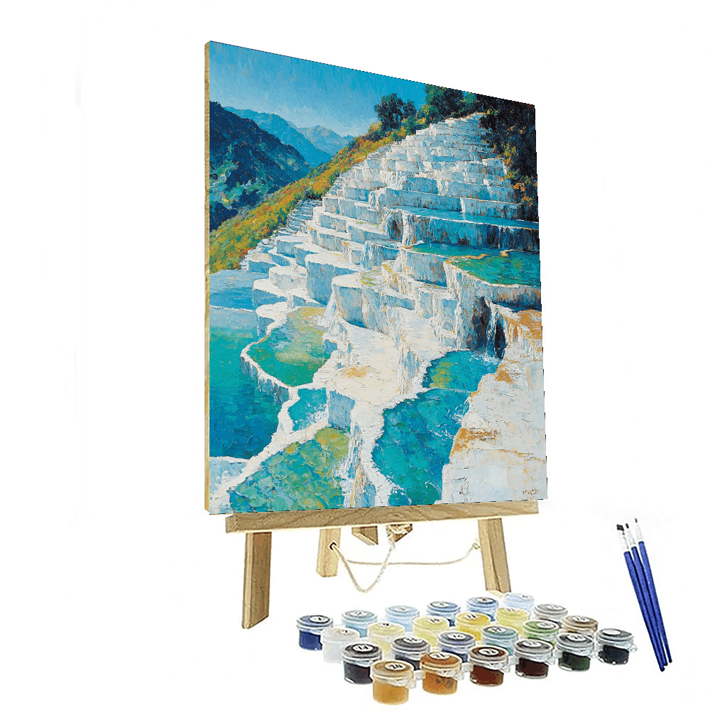 Pamukkale Thermal Pools, Turkey Painting Number Kit