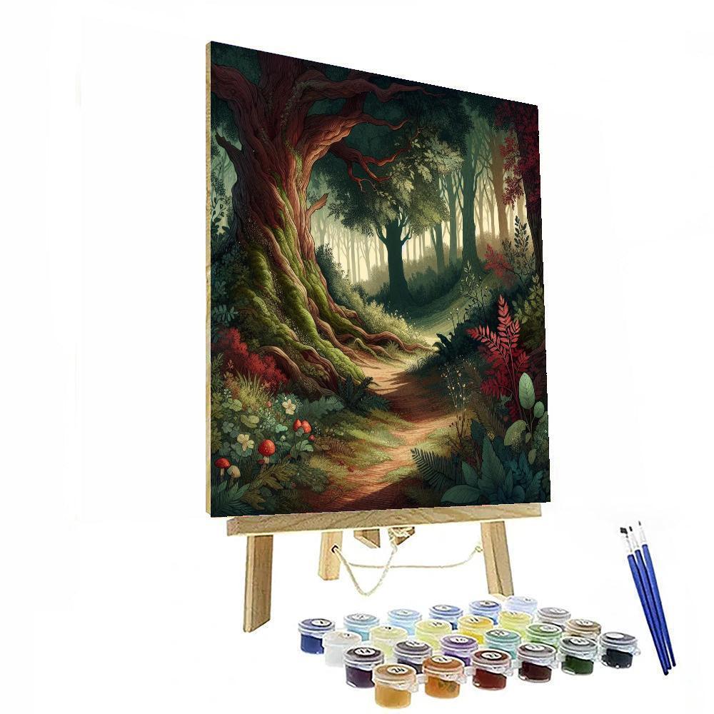 Mushroom Woodland Retreat DIY Paint By Numbers