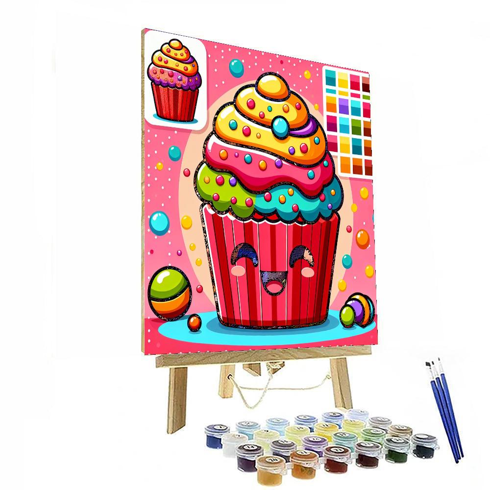 Cheery Cupcake Paint By Numbers