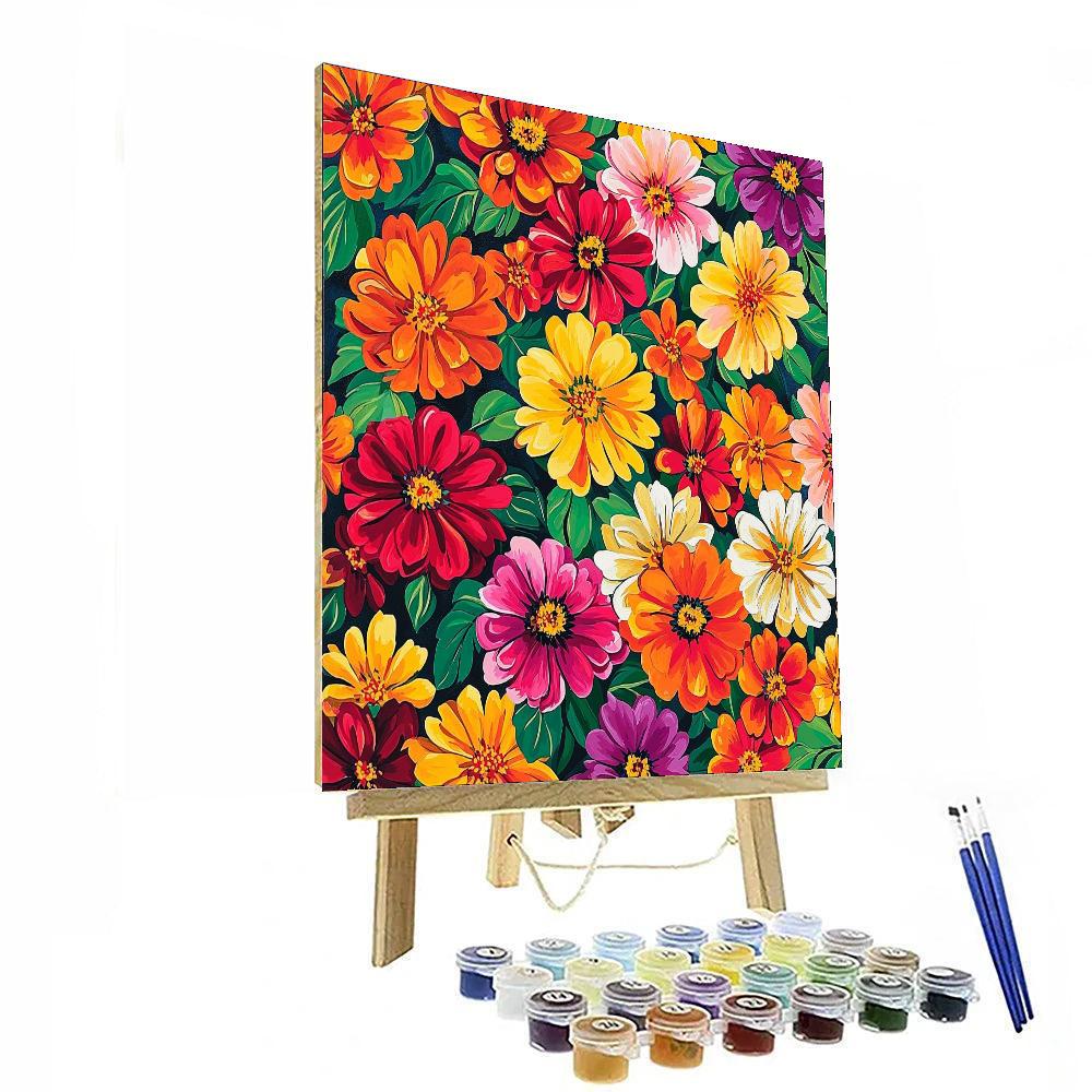 Frida Kahlo Inspired Ember Flowers  Paint By Color