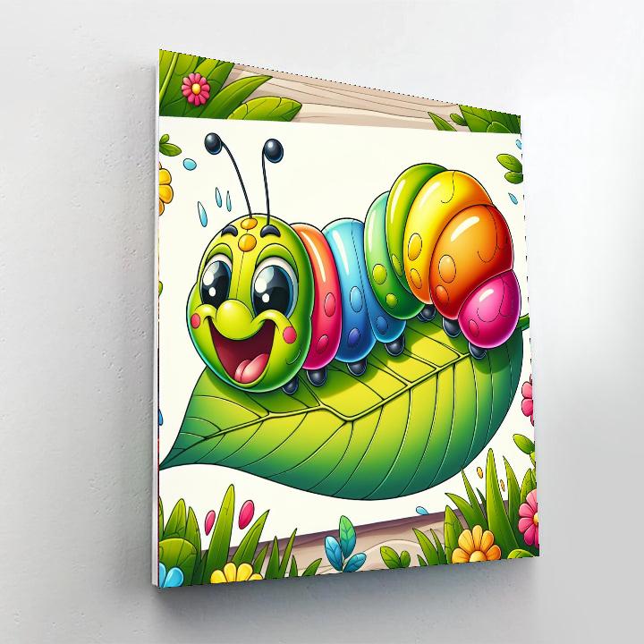 Giggling Caterpillar Painting By Numbers Kit