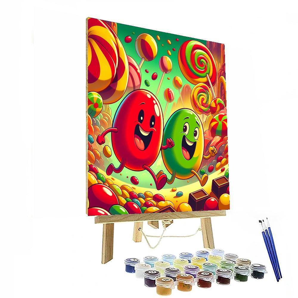 Jumping Jellybeans Paint By Numbers Art