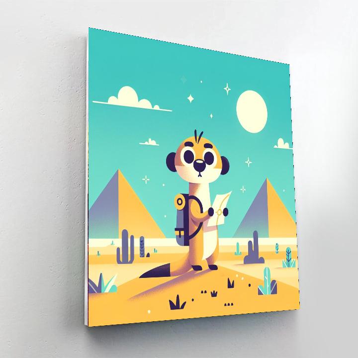 Adventurer Meerkat Number Painting