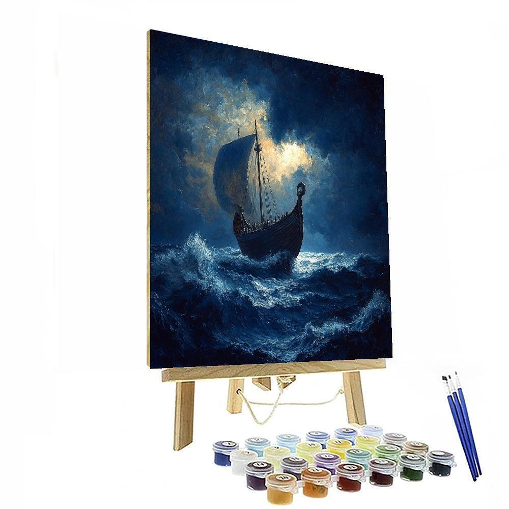 Thomas Eakins Inspired Viking Voyage Saga  Painting By Numbers Kit