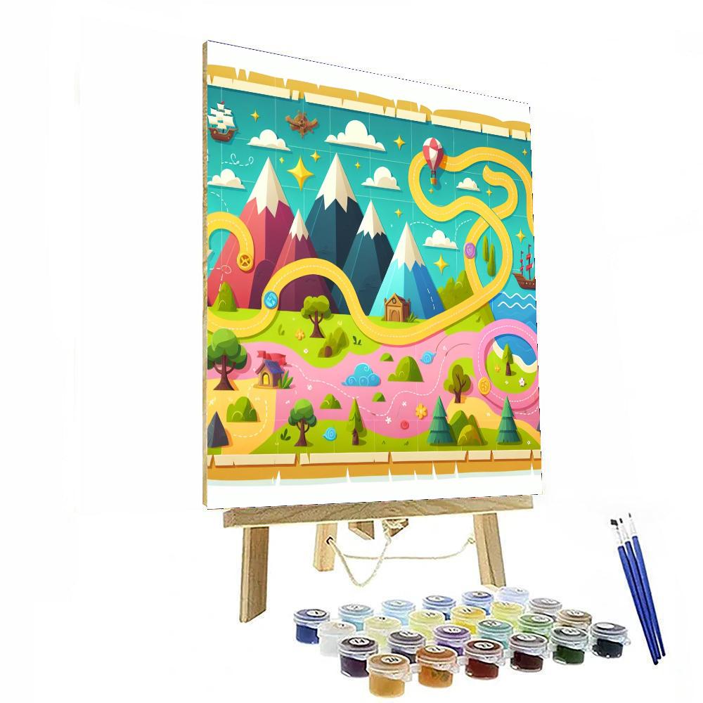 The Treasure Map Adventure DIY Paint By Numbers
