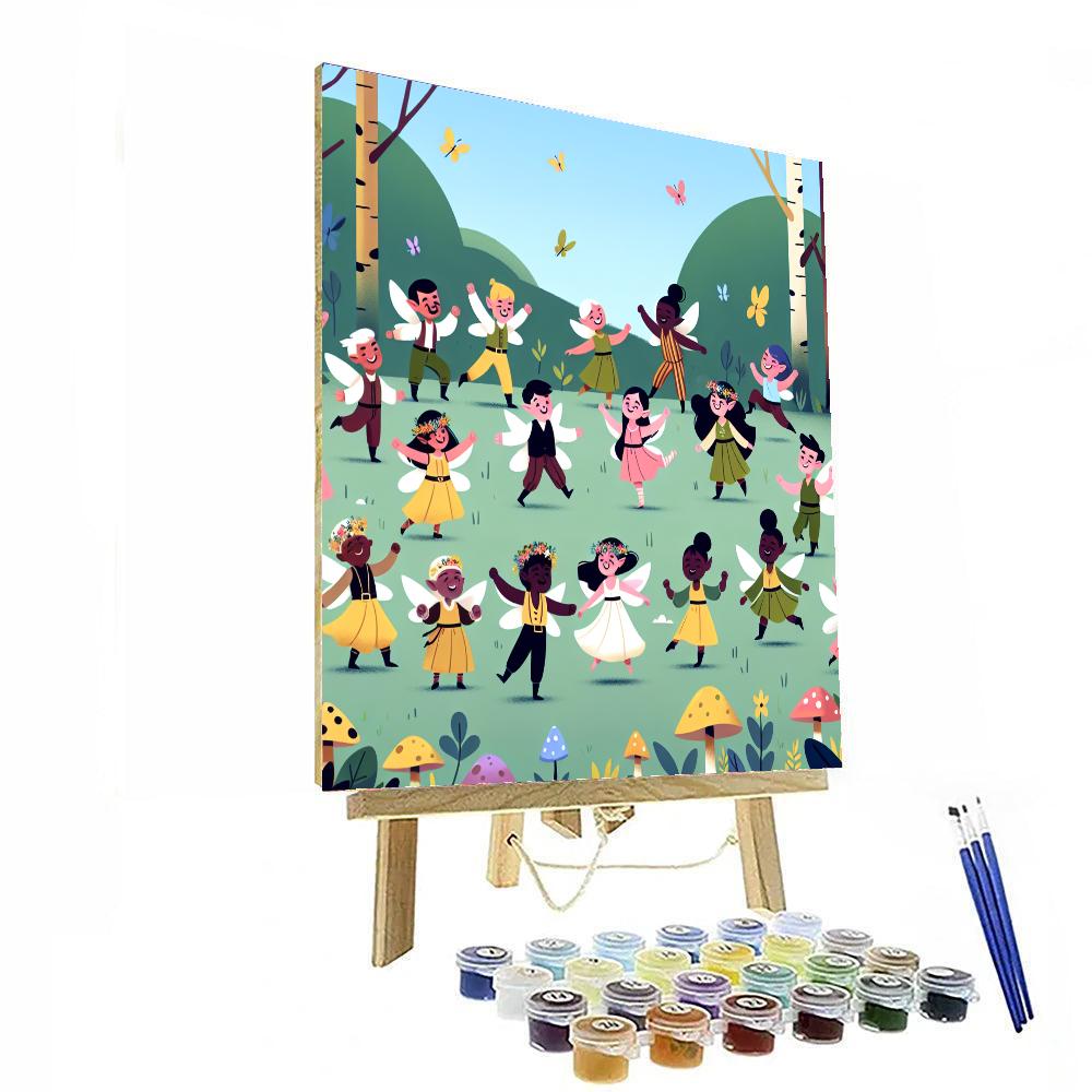 Forest Faerie's Enchanted Gathering Number Painting