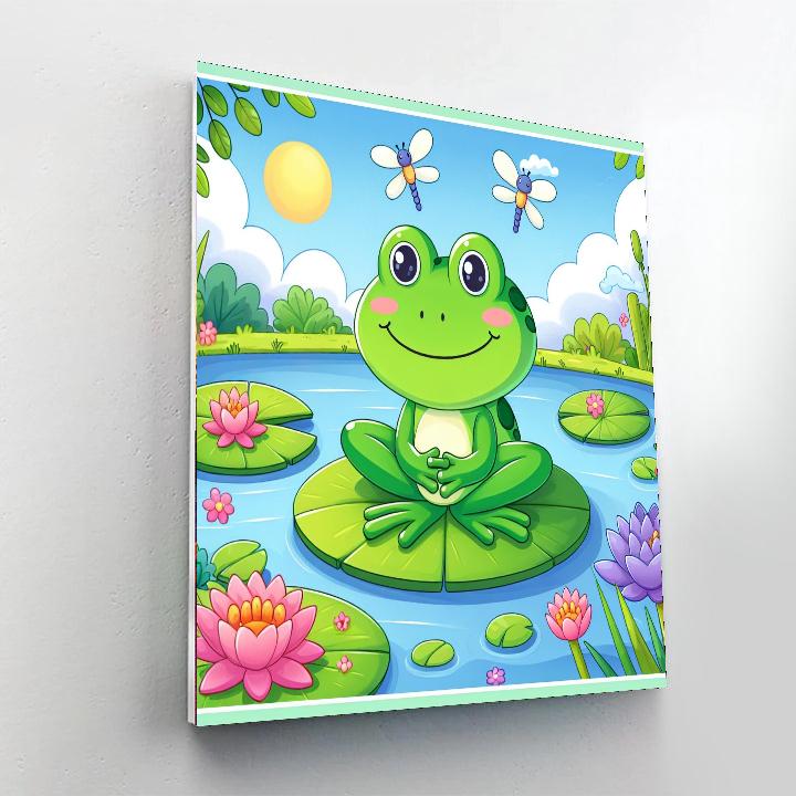 Giggles The Frog Number Painting