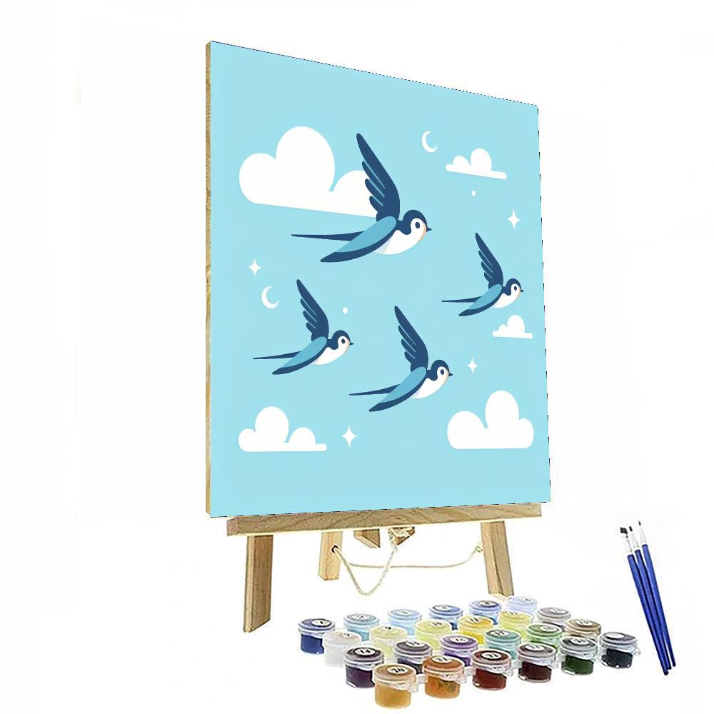 Soaring Swallows Numbered Painting Kits