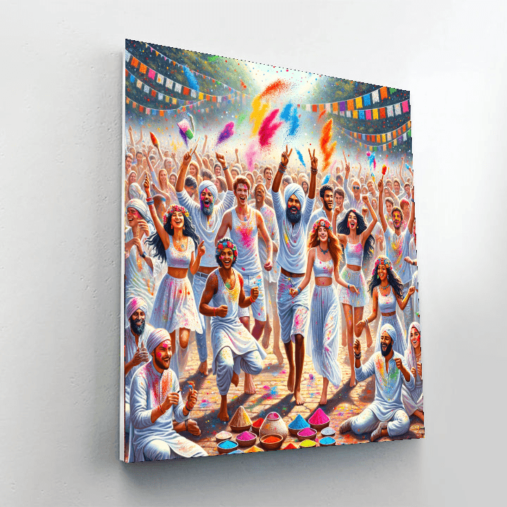 The Festival Of Colors (holi) Paint By Color