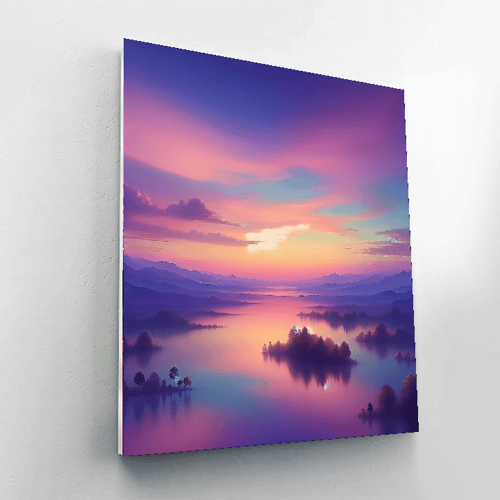 Pastel Sunset Serenity Paint By Numbers
