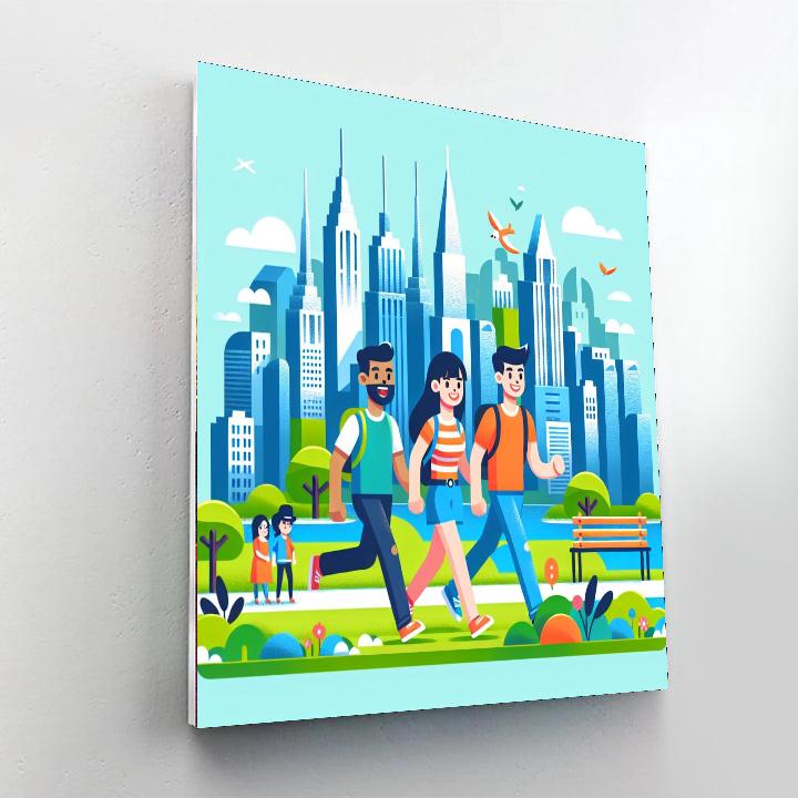Curious City Adventure Painting Number Kit