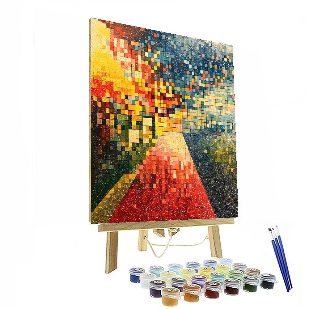 Georges Seurat Inspired Geometric Harmony Of Colors  Painting Number Kit