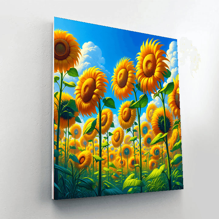 Sunflower Meadow Stroll DIY Paint By Numbers