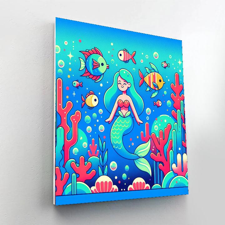 Mermaid's Enchanted Reef Painting Number Kit