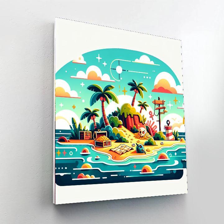 Island Treasure Quest Paint By Numbers Art