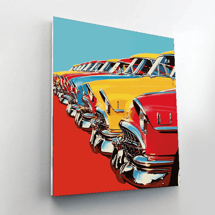 Andy Warhol Inspired Warhol's Vintage Motors  Painting By Numbers Kit