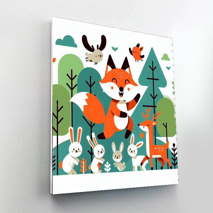Forest Friends Exploration Painting Number Kit