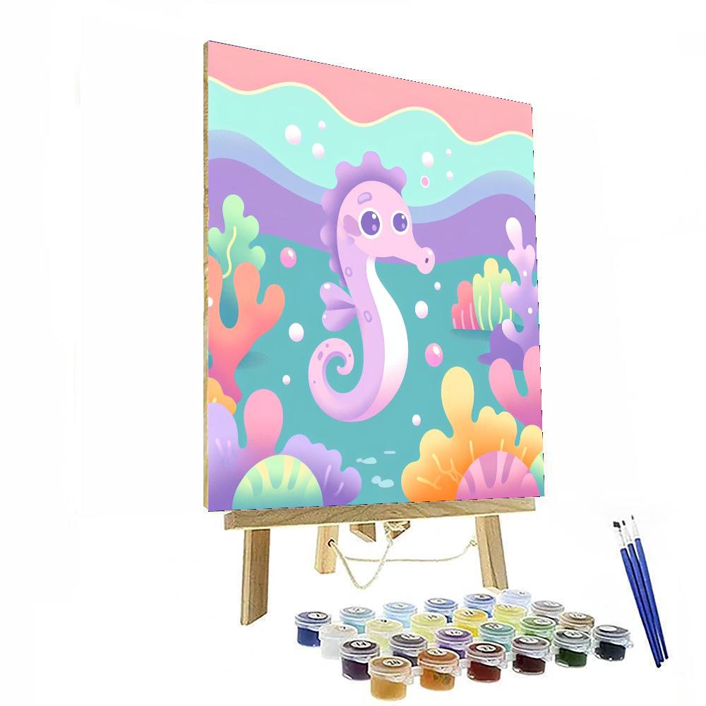 Gentle Seahorse Number Painting