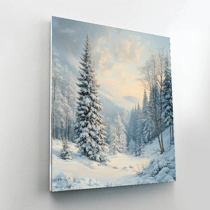 Caspar David Friedrich Inspired Frosty Mornings  Paint By Numbers