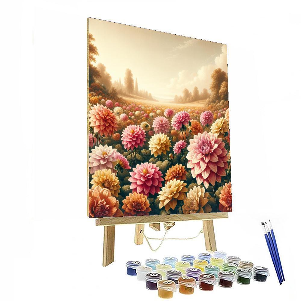 Dreamy Dahlia Bloom Paint By Numbers Art