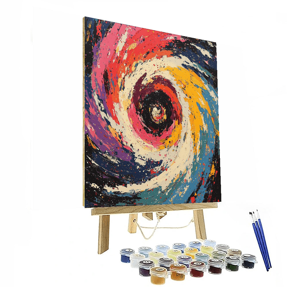 Jackson Pollock Inspired Cosmic Vortex  Paint By Number