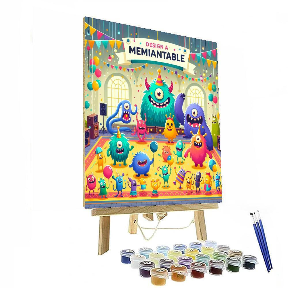 Playful Monster Mash-up Numbered Painting Kits