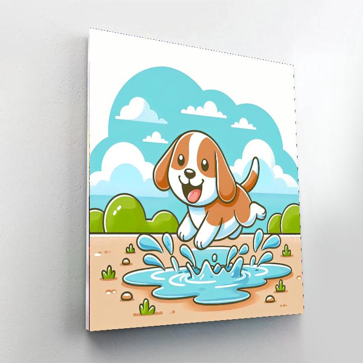 Bubbly Beagle DIY Paint By Numbers