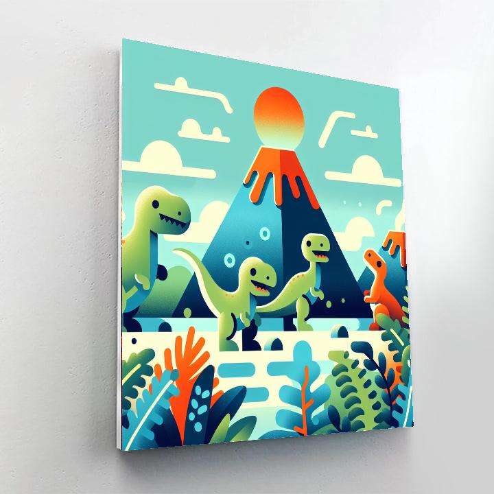 Charming Dinosaur Discovery Number Painting