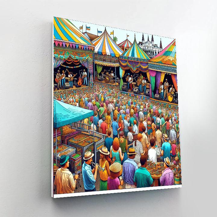 New Orleans Jazz & Heritage Festival - New Orleans Paint By Numbers Art
