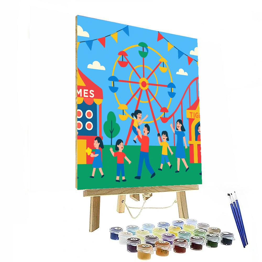 Festive Holiday Carnival DIY Paint By Numbers