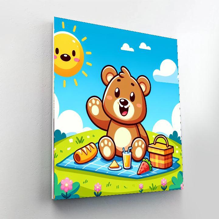 Bubbly Bear Picnic Painting By Numbers Kit