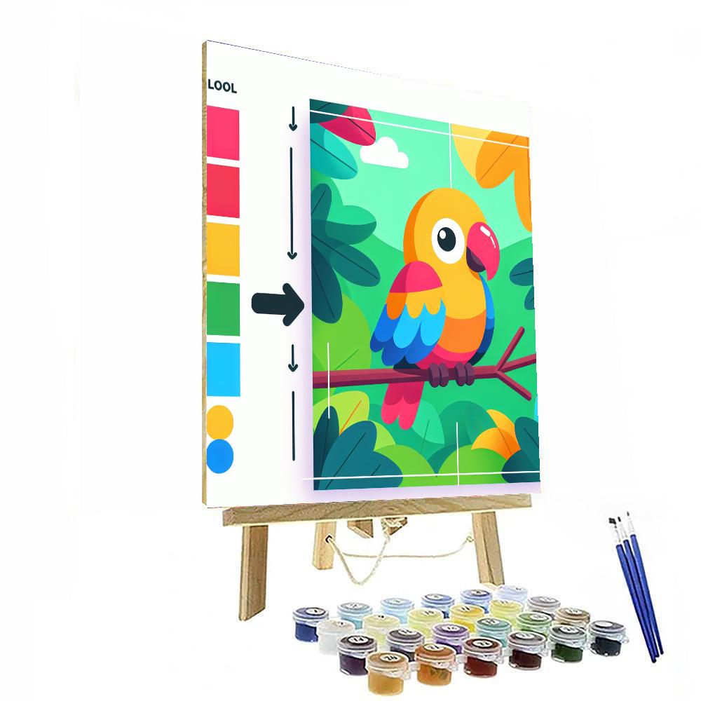 Jolly Parrot Paradise Paint By Number