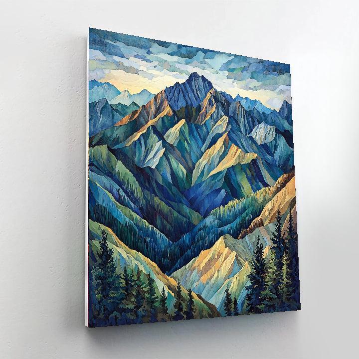 Michelangelo Inspired Whispering Peaks  Paint By Number
