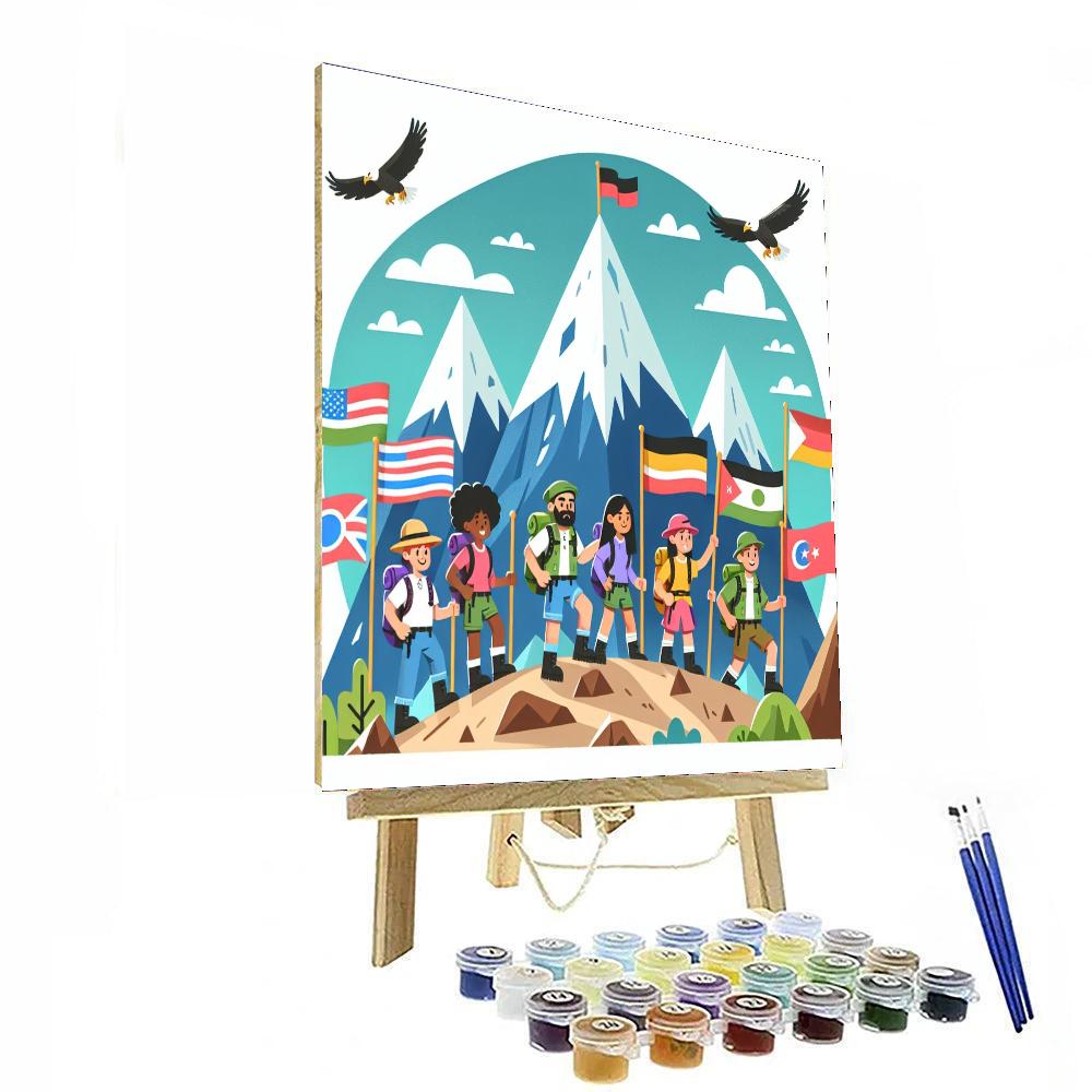Mountain Expedition Discovery Number Painting