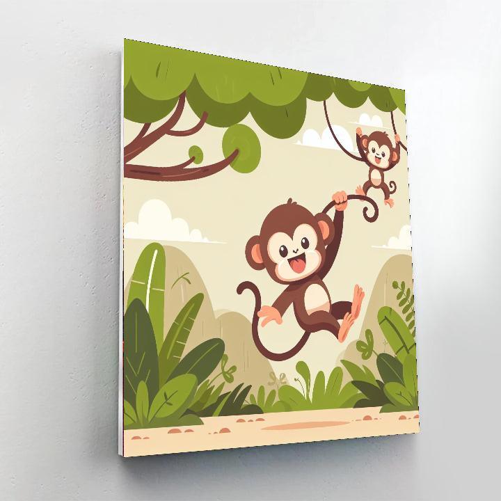 Merry Monkey Mischief Paint By Color