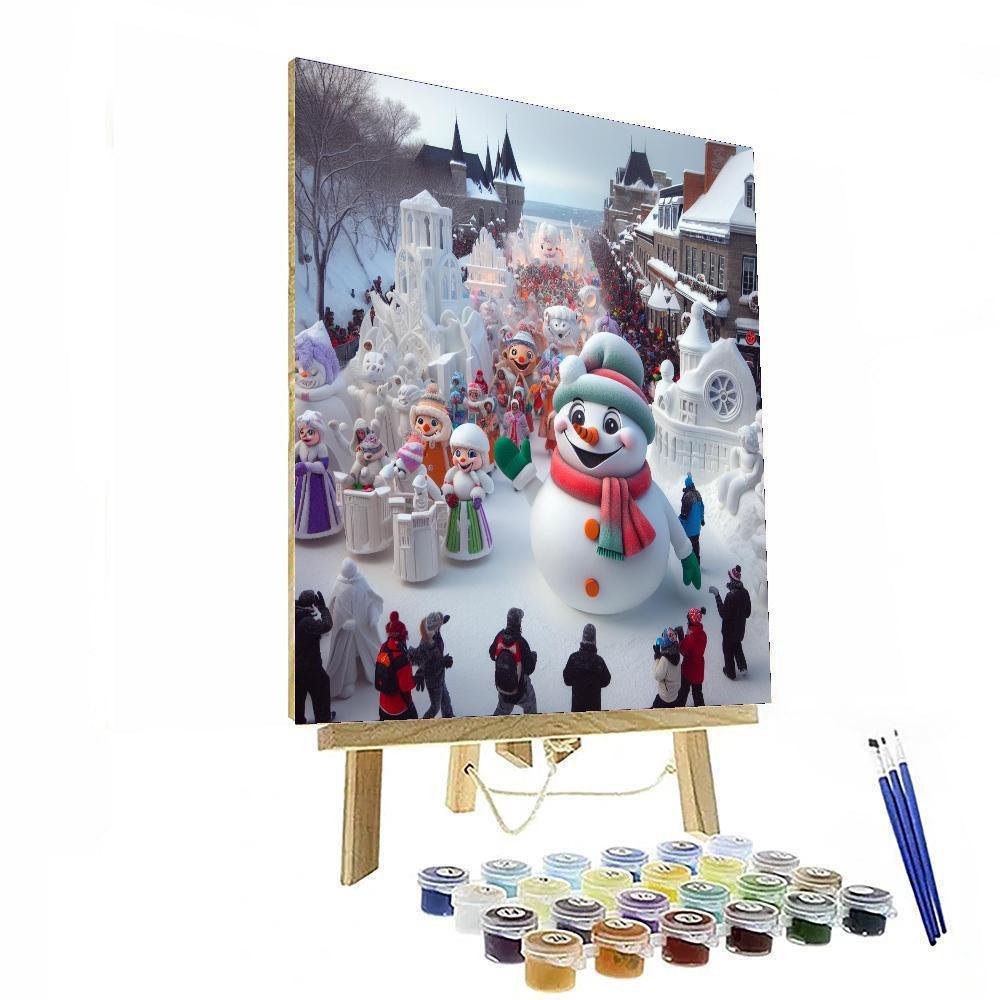 Winter Carnival In Quebec - Canada Number Painting