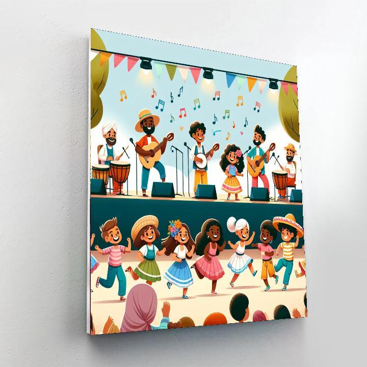 Funky Music Festival Painting By Numbers Kit