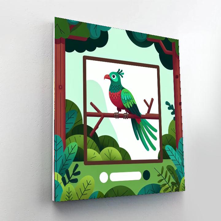 Quiet Quetzal Paint By Numbers Art