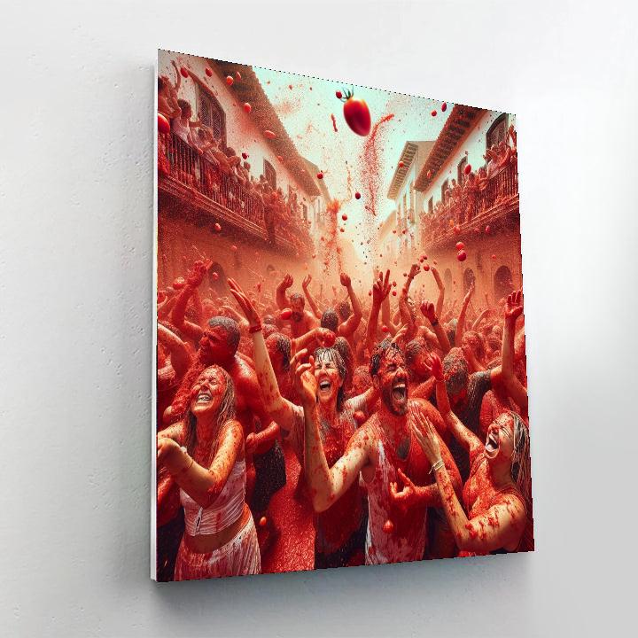 Tomatina Festival - Colombia Paint By Numbers