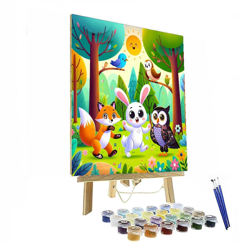 Silly Forest Creatures Paint By Numbers Art