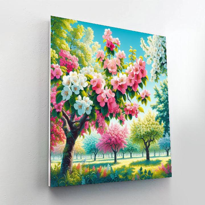Sunny Orchard Blooms Paint By Numbers Art