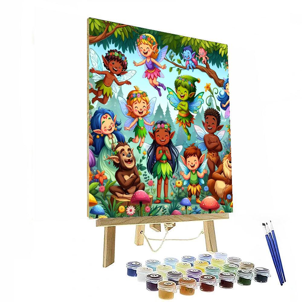 Fantasy Creatures Of The Forest Number Painting