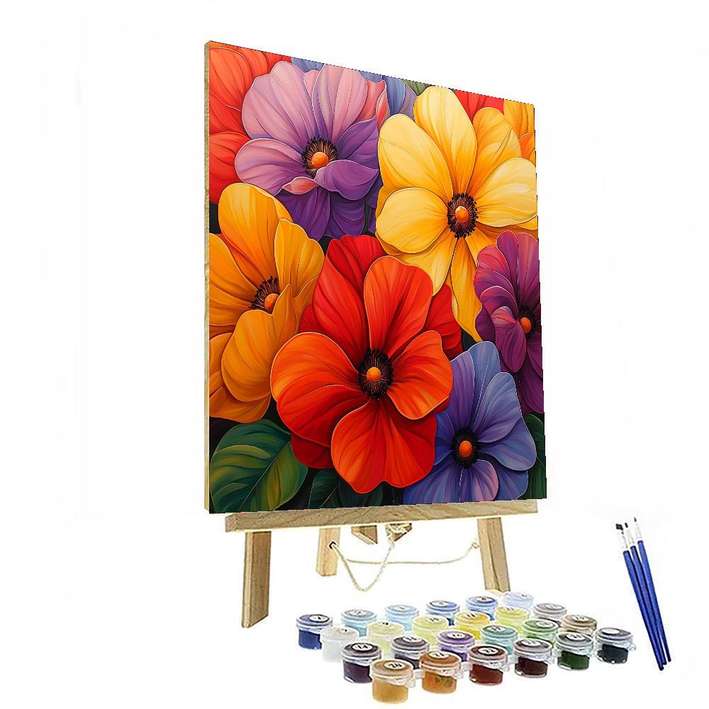 Georgia O'Keeffe Inspired Colorful Summer Gardens  Paint By Numbers