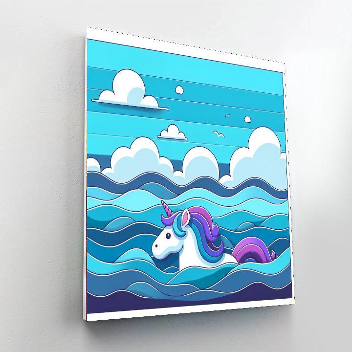Undersea Unicorns Number Painting