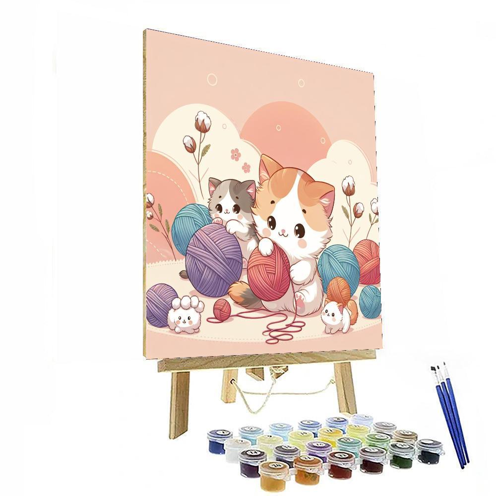 Cuddle Up With Kittens Painting Number Kit