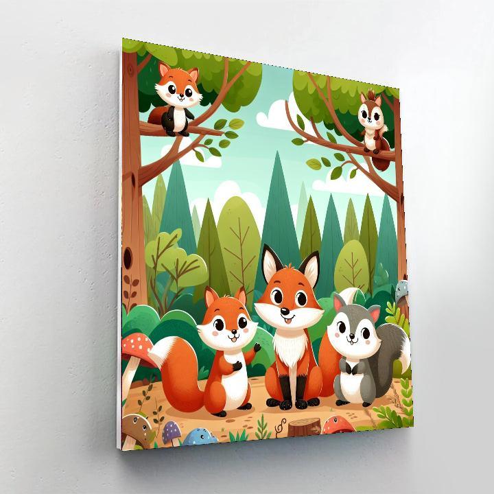 Caring Forest Critters Paint By Numbers Kits