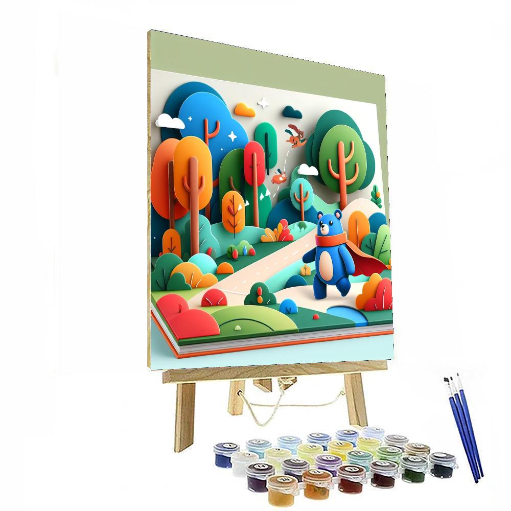 Brave Bear’s Woodland Quest Paint By Numbers