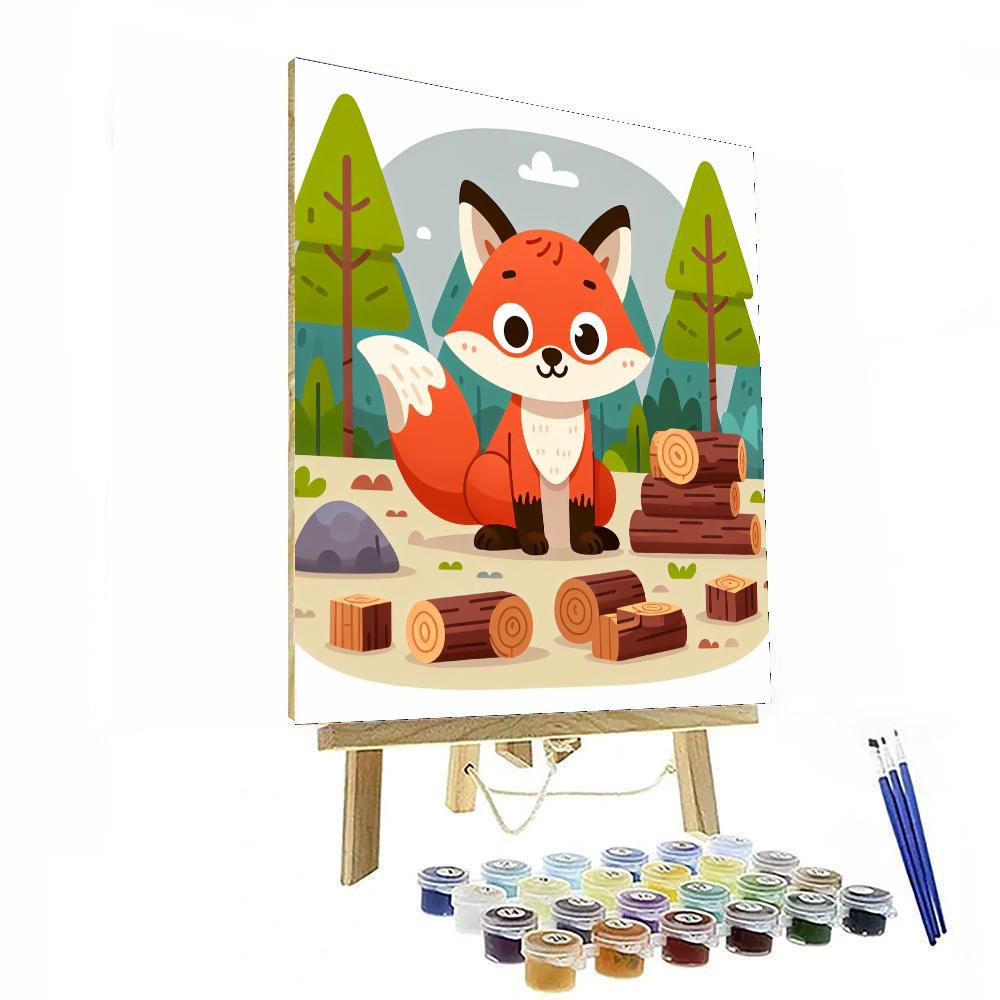 Clever Fox's Woodland Puzzle DIY Paint By Numbers
