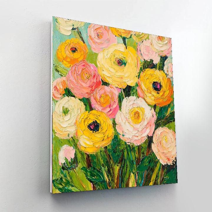 Van Gogh Inspired Radiant Floral Dream  Number Painting